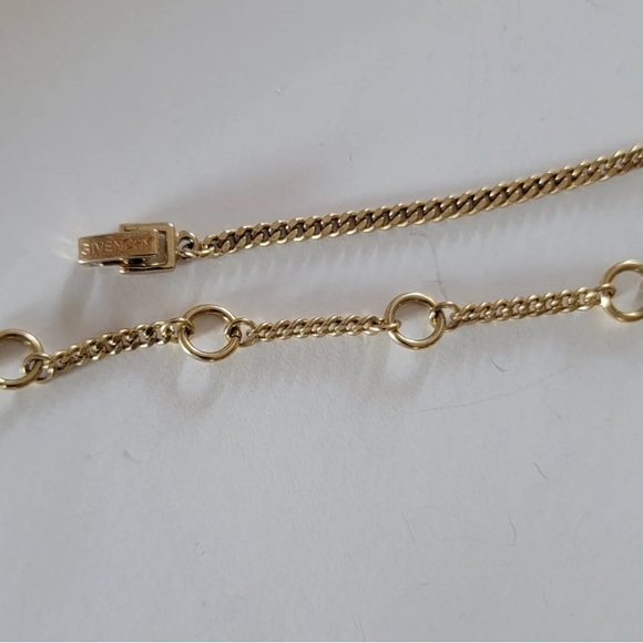 Givenchy Vintage Crystals Clear& Chocolate Necklace Dangle Drop 💎Authentic - Picture 9 of 13